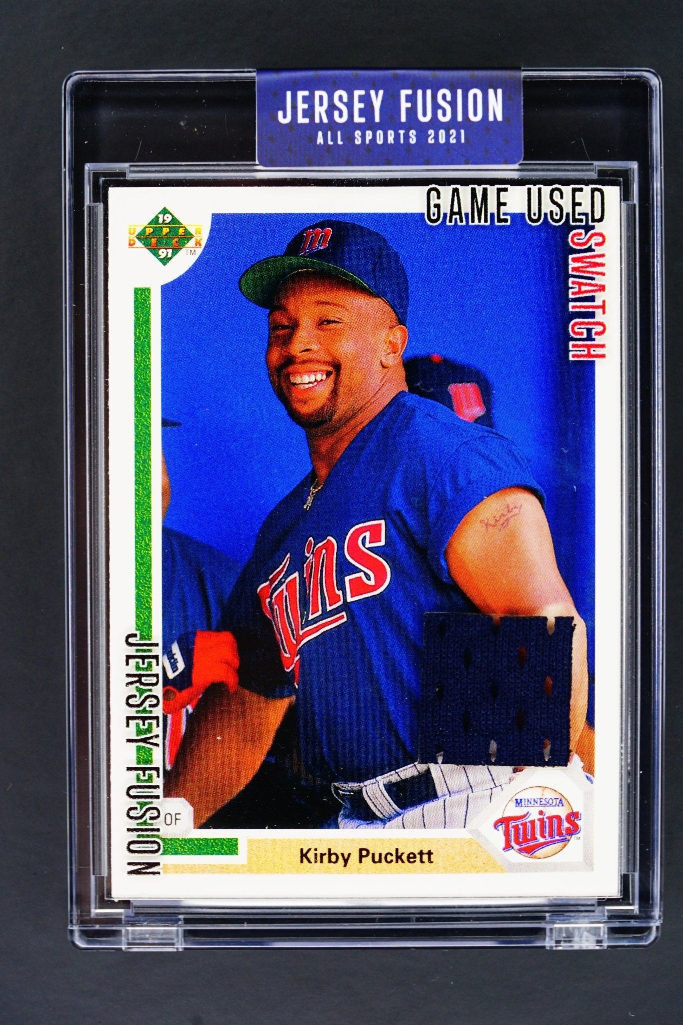 Baseball card: Kirby Puckett game used swatch 1990's - THE CARD SPOT PTY LTD.Sports CardJersey Fusion