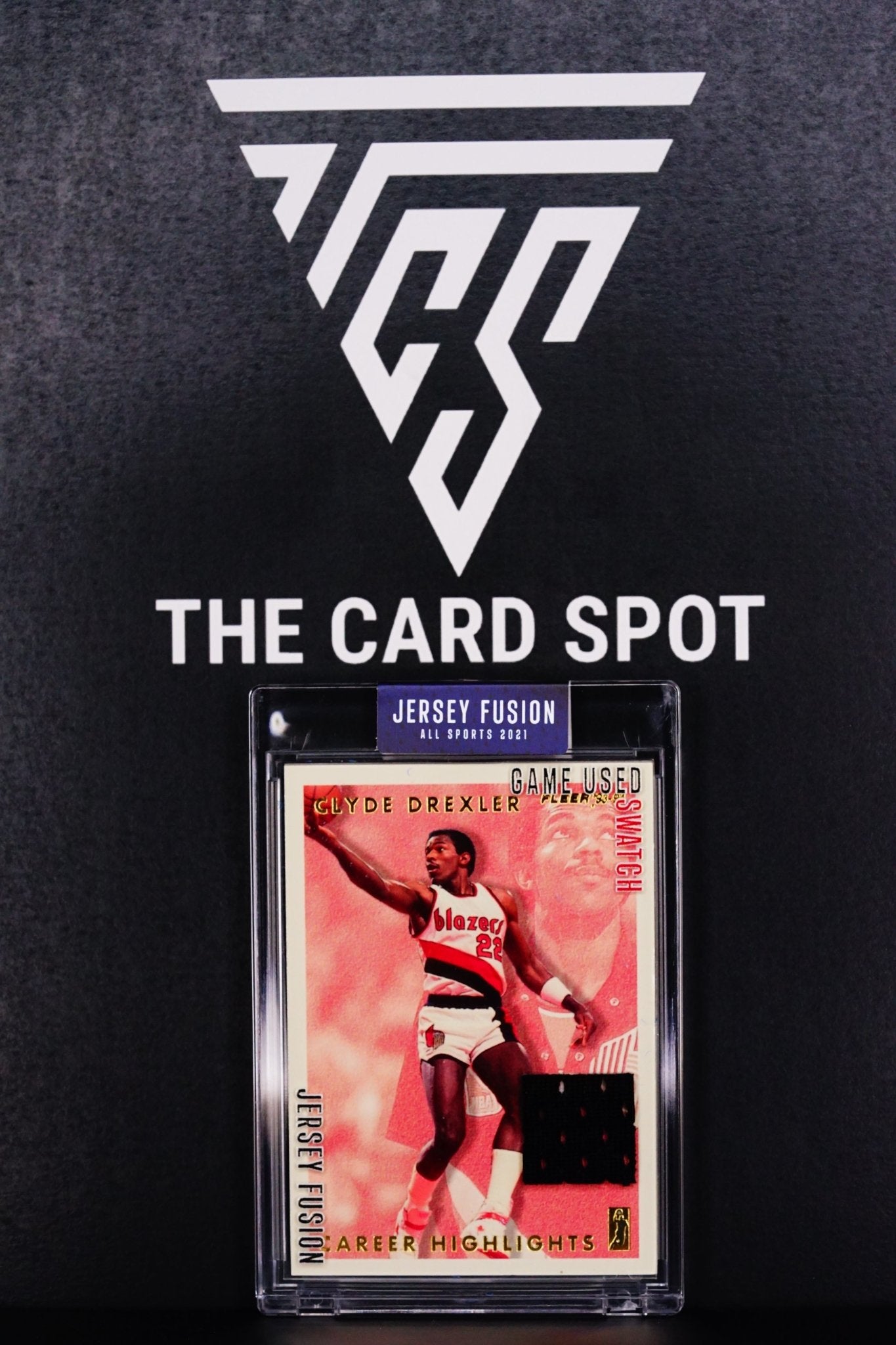 Basketball card: CLYDE DREXLER Game used - Jersey Fusion 1/1 - THE CARD SPOT PTY LTD.Sports CardJersey Fusion