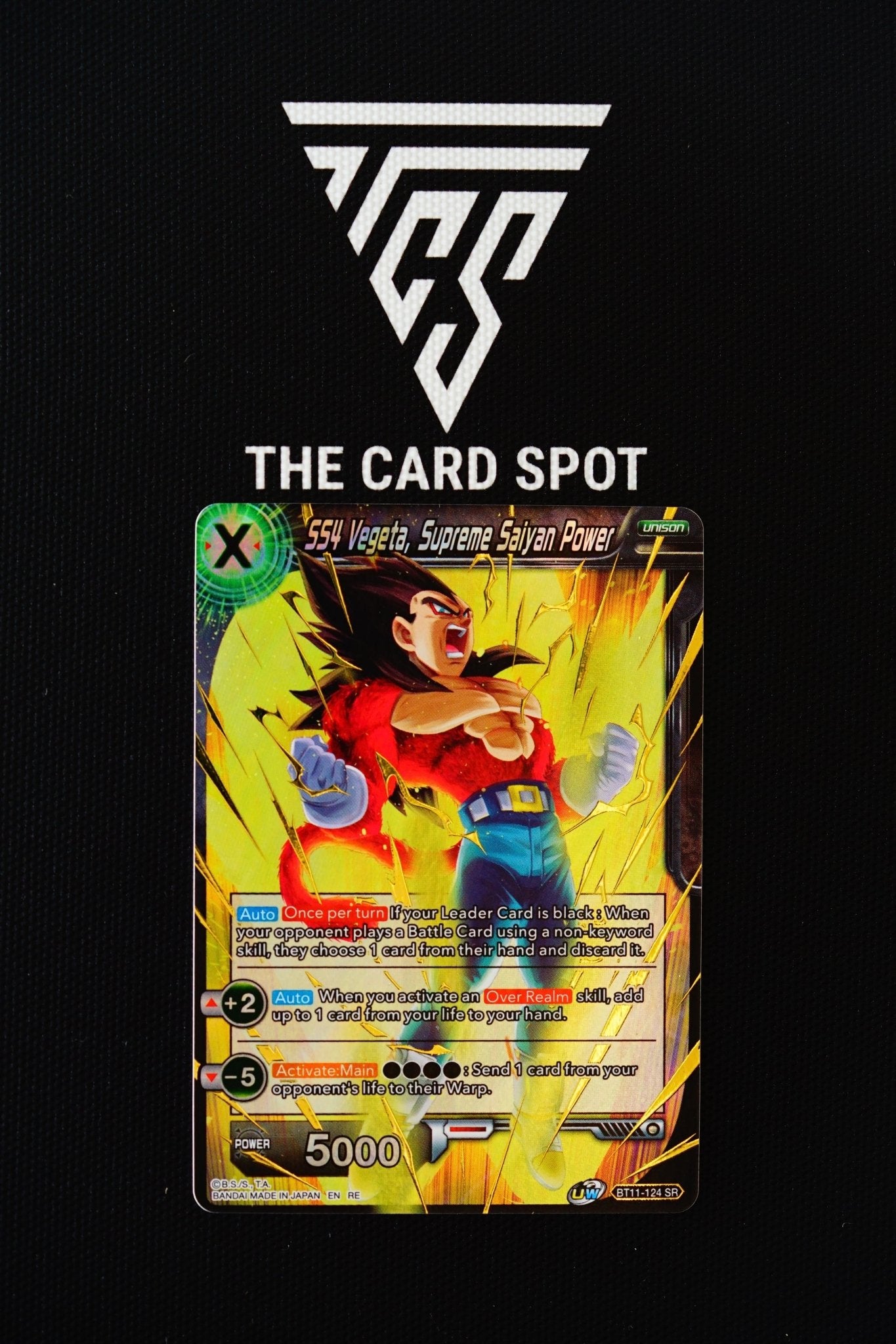BT11-124 SR - SS4 VEGETA, Supreme Saiyan - Power Dragon Ball Card - THE CARD SPOT PTY LTD.Dragon Ball Single CardDragon Ball Super