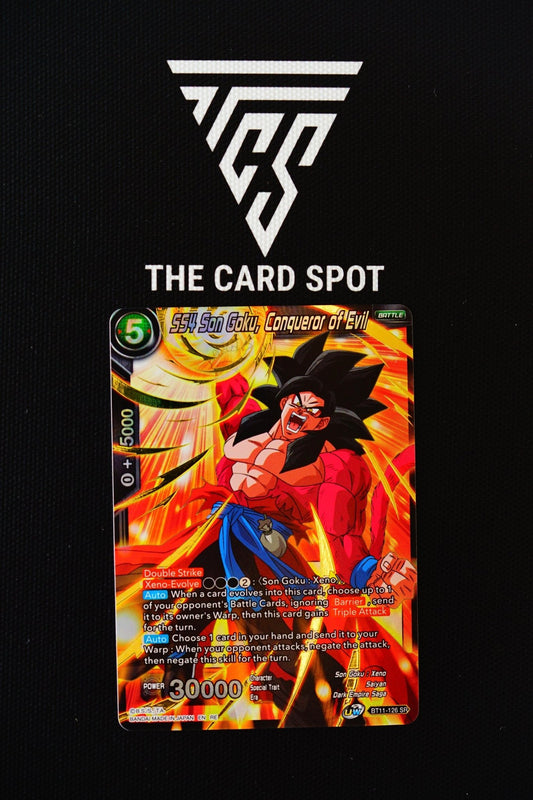 BT11-126 SR - SS4 Son Goku, Conqueror of Evil - Dragon Ball Card - THE CARD SPOT PTY LTD.Dragon Ball Single CardDragon Ball Super
