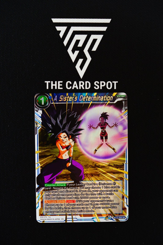 BT15-058 SR - A Sister's Determination - Dragon Ball Card - THE CARD SPOT PTY LTD.Dragon Ball Single CardDragon Ball Super