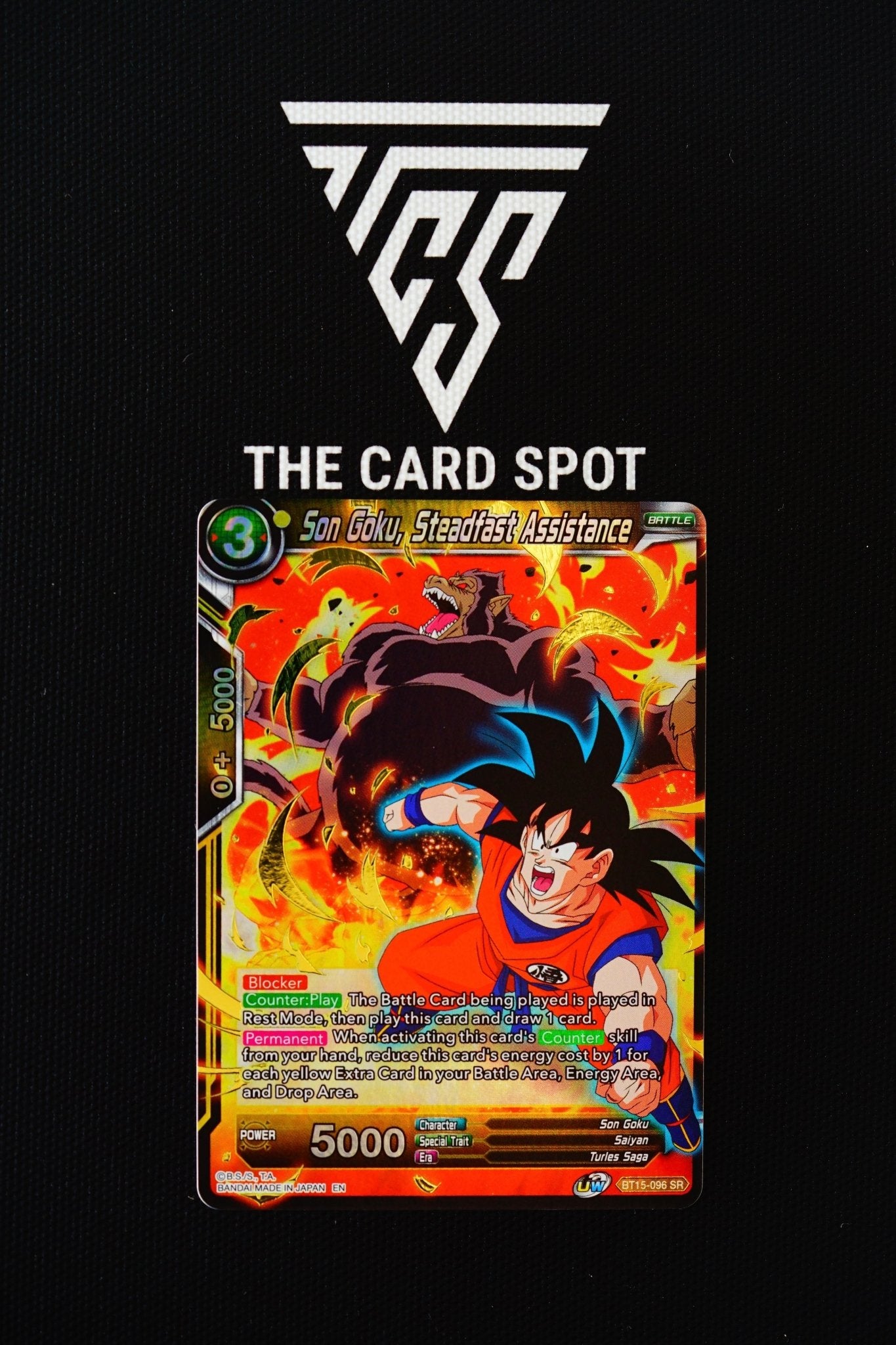 BT15-096 SR - Son Goku, Steadfast Assistance - Dragon Ball TCG - THE CARD SPOT PTY LTD.Dragon Ball Single CardDragon Ball Super