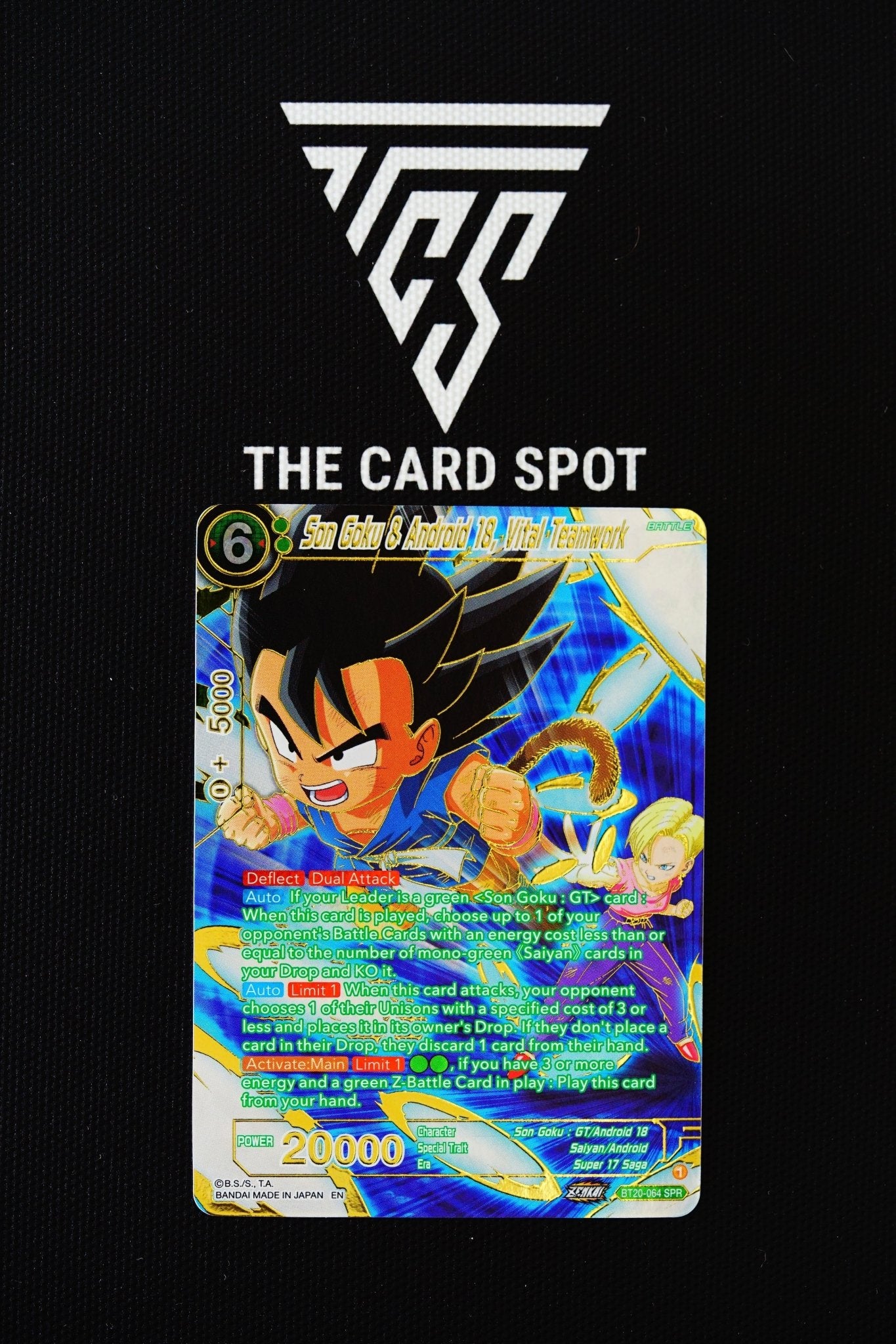 BT20-064 SPR Son Goku & Android 18, vital Teamwork - Dragon Ball TCG - THE CARD SPOT PTY LTD.Dragon Ball Single CardDragon Ball Super