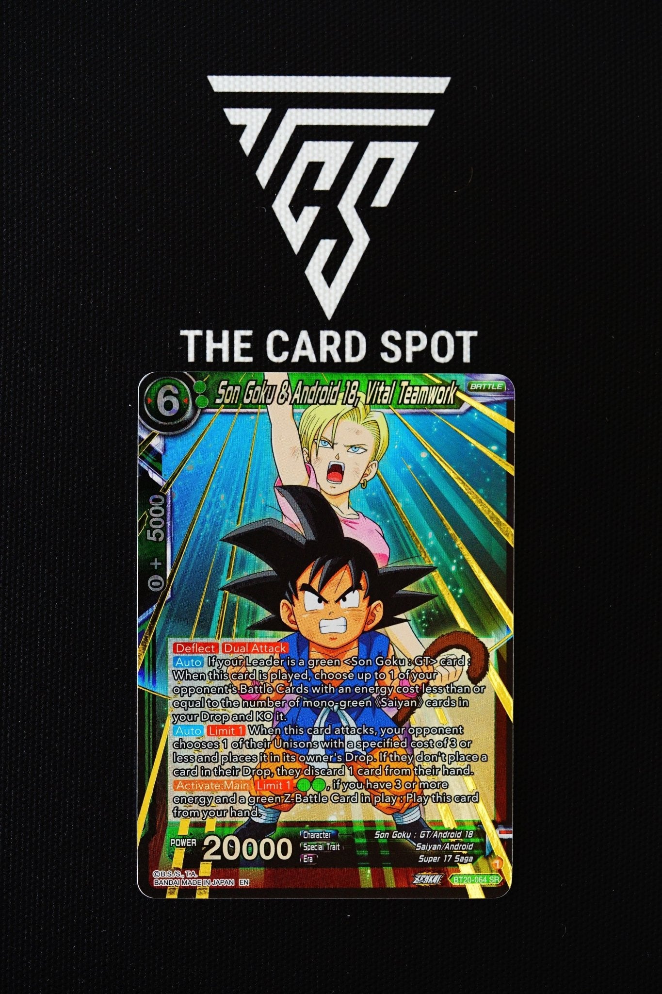 BT20-064 SR Son Goku & Android 18, Vital Teamwork - Dragon Ball TCG - THE CARD SPOT PTY LTD.Dragon Ball Single CardDragon Ball Super