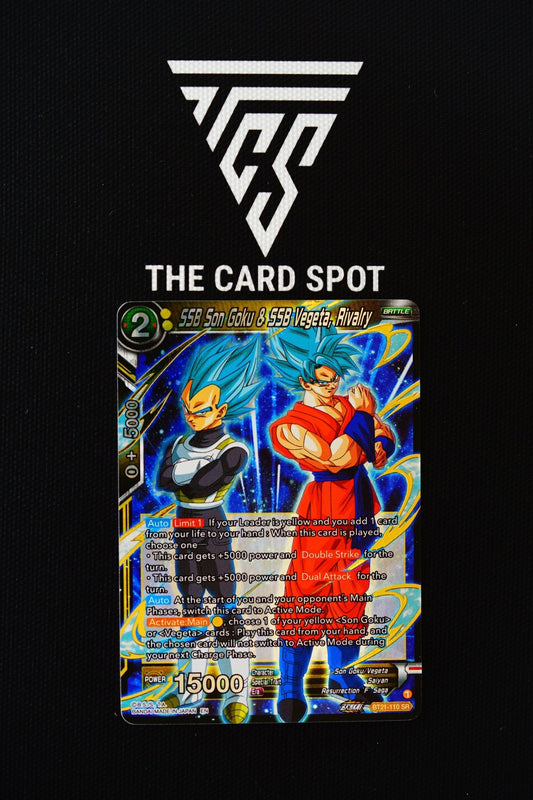 BT21-110 SR - SSB Son Goku & SSB Vegeta, Rivalry - Dragon Ball Card - THE CARD SPOT PTY LTD.Dragon Ball Single CardDragon Ball Super