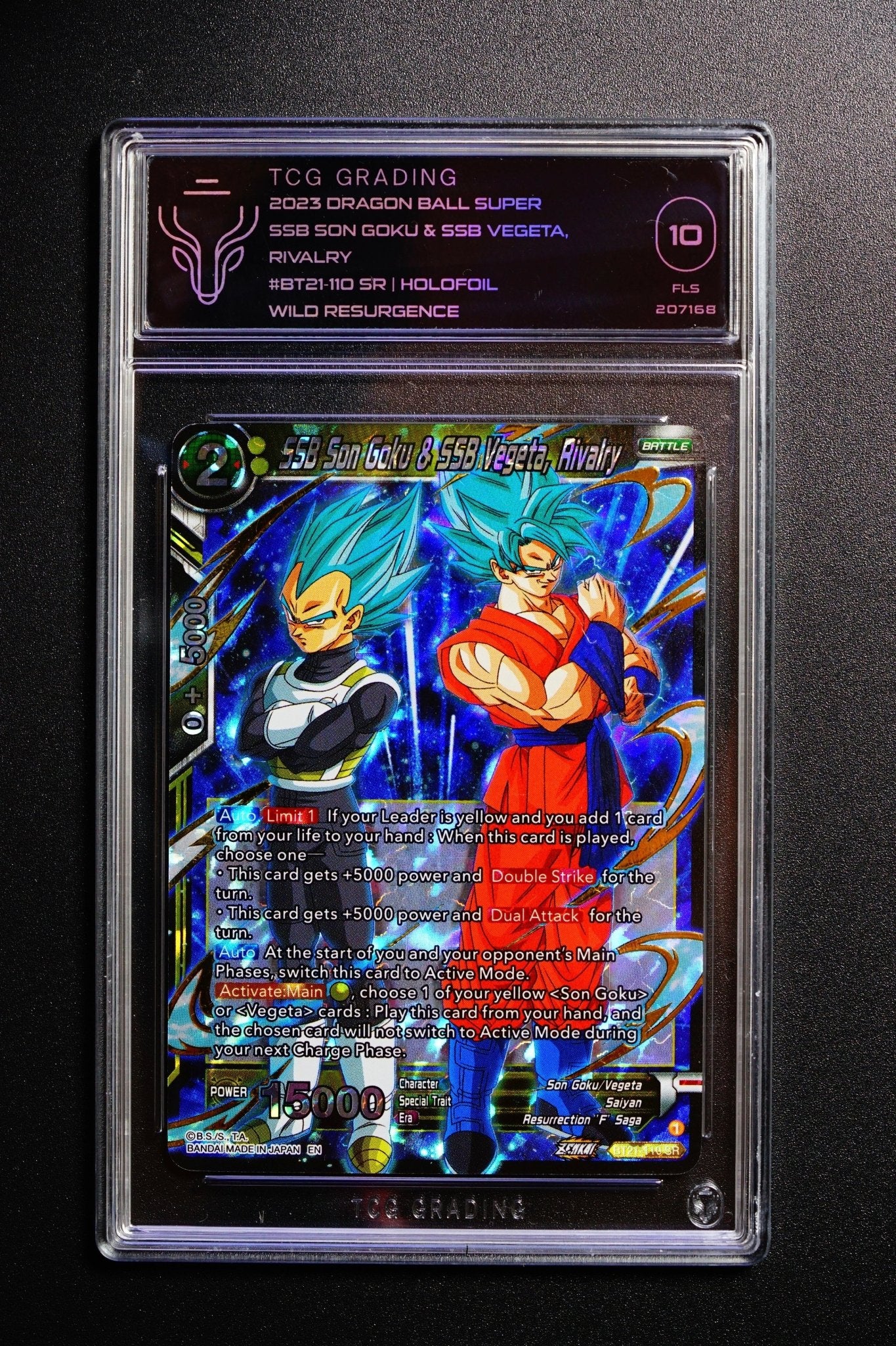 Bt21-110 Sr - Ssb Son Goku & Ssb Vegeta, Rivaly - Dragon Ball Card Tcg 