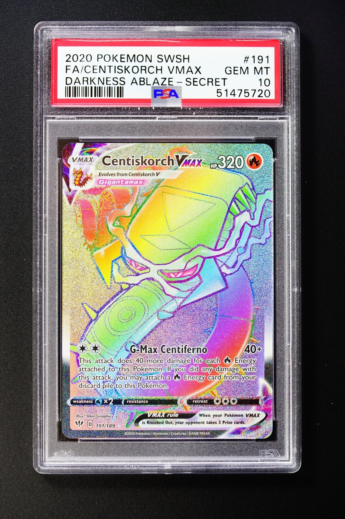 Pokemon Centiskorch V & Vmax Card Lot - Ultra Rare Cards From Darkness Ablaze Set (33/189 & 34/189)