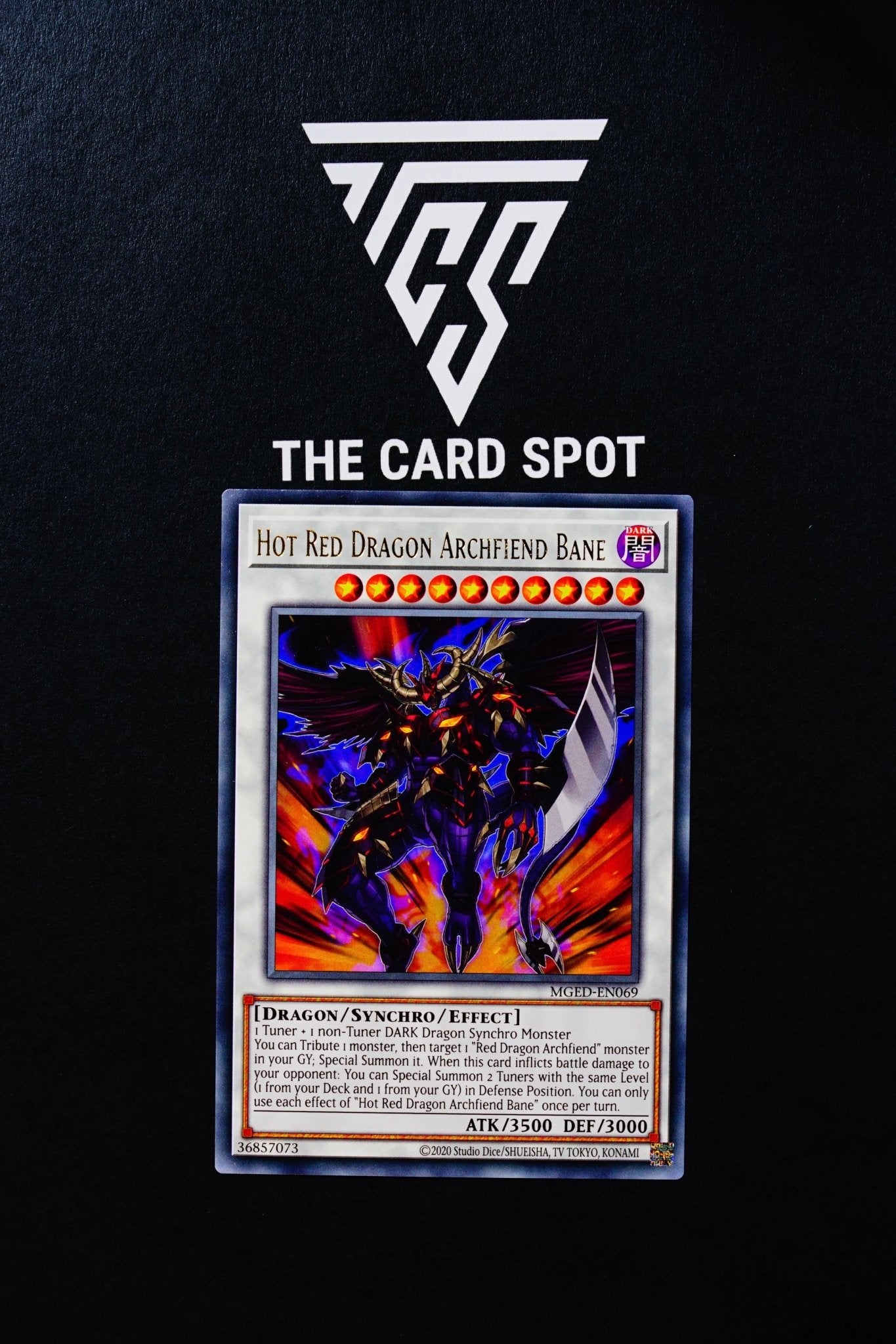 Hot Red Dragon Archfiend Bane - MGED-EN069 - YuGiOh Card - THE CARD SPOT PTY LTD.Yu-Gi-Oh CardYu Gi Oh