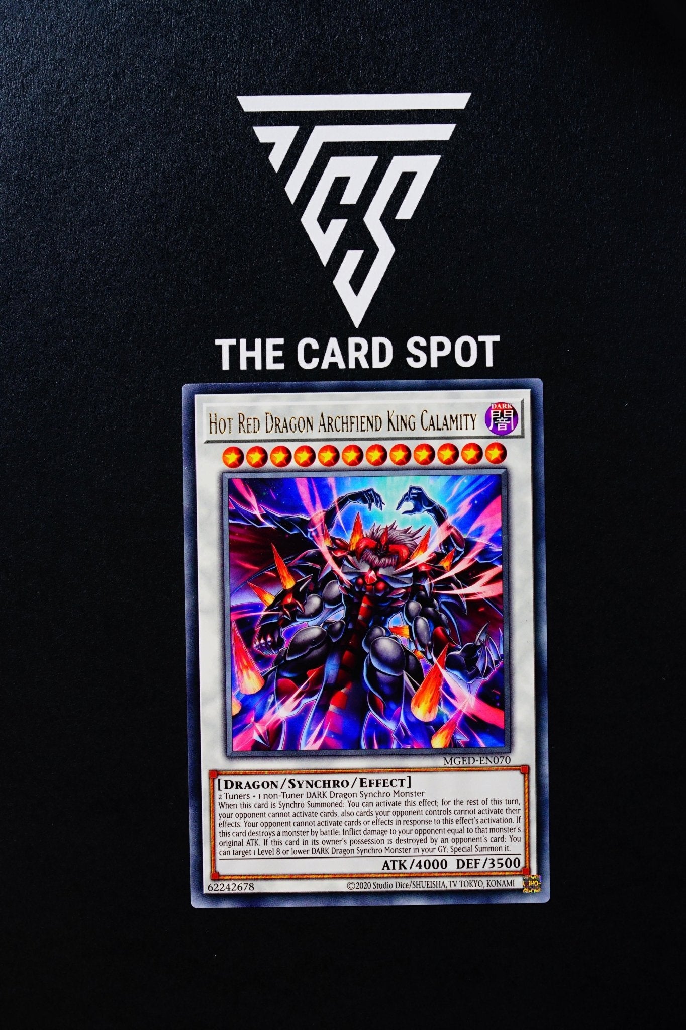 Hot Red Dragon Archfiend King Calamity - MGED-EN070 - YuGiOh Card - THE CARD SPOT PTY LTD.Yu-Gi-Oh CardYu Gi Oh