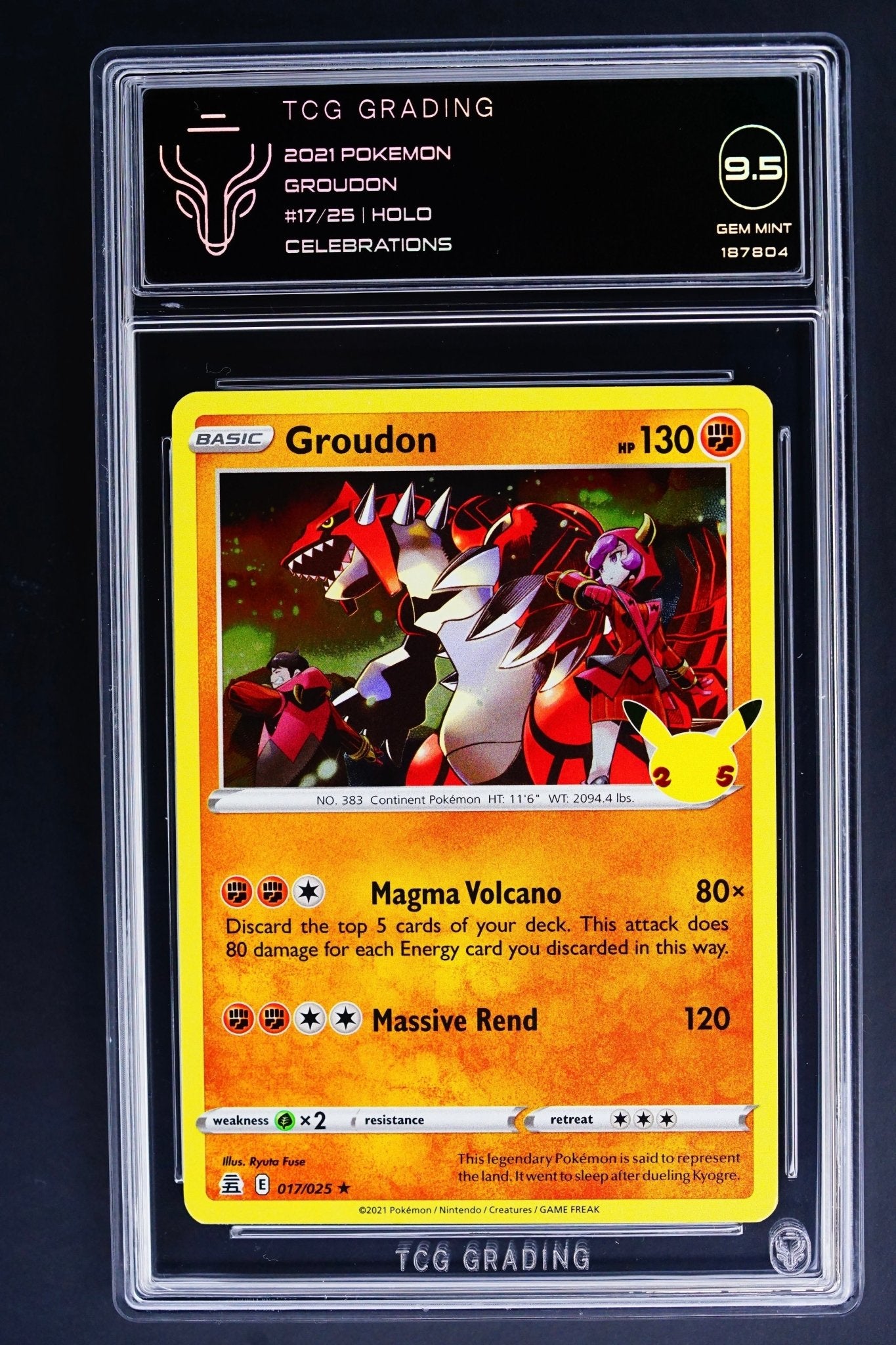 Pokemon Card: Groudon Holo 17/25 Celebrations TCG: 9.5 - THE CARD SPOT PTY LTD.GradedPokémon