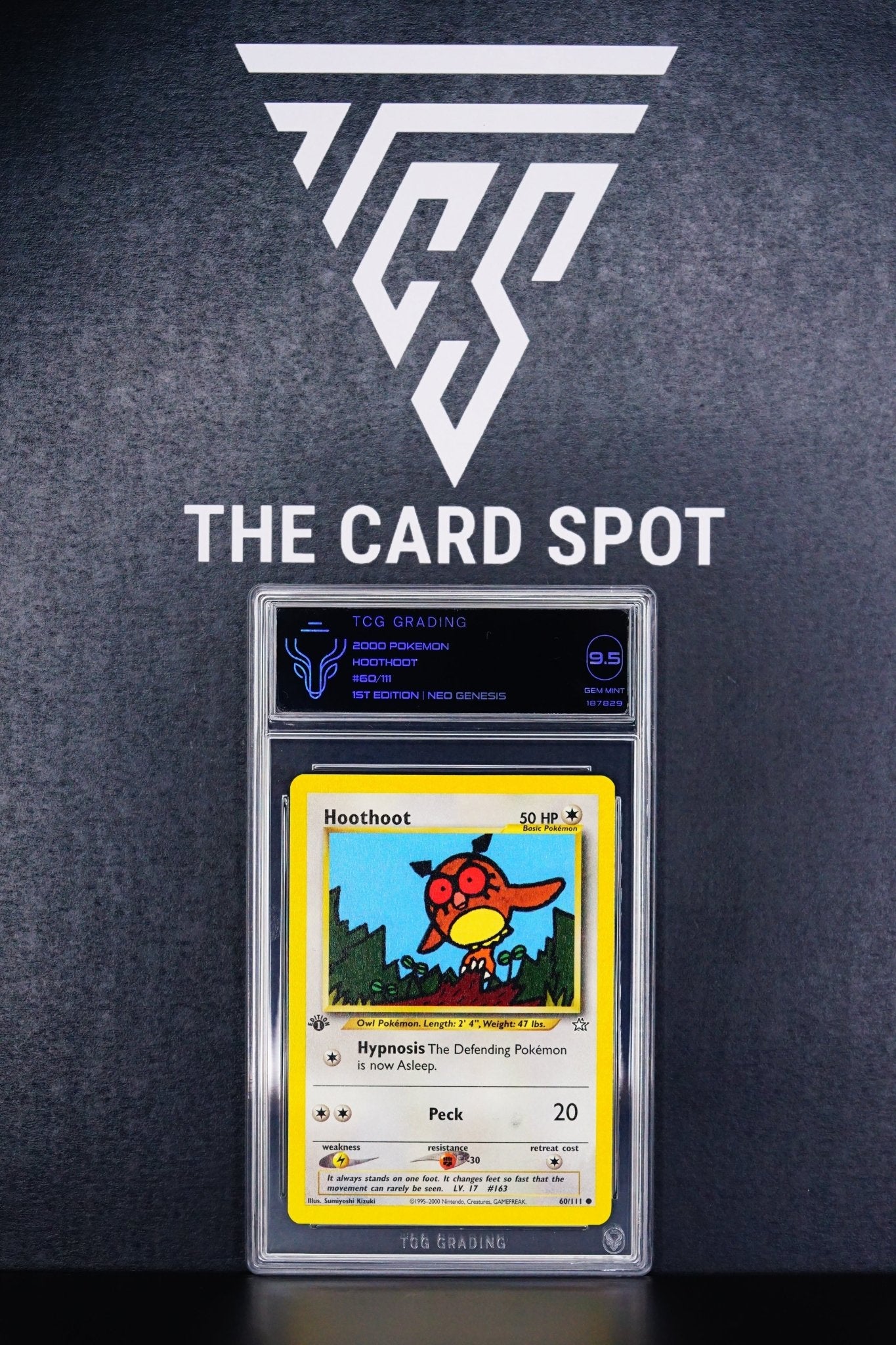 Pokemon card: Hoothoot 60/111 1st Edtion Neo Genesis TCG 9.5 - THE CARD SPOT PTY LTD.GradedPokémon