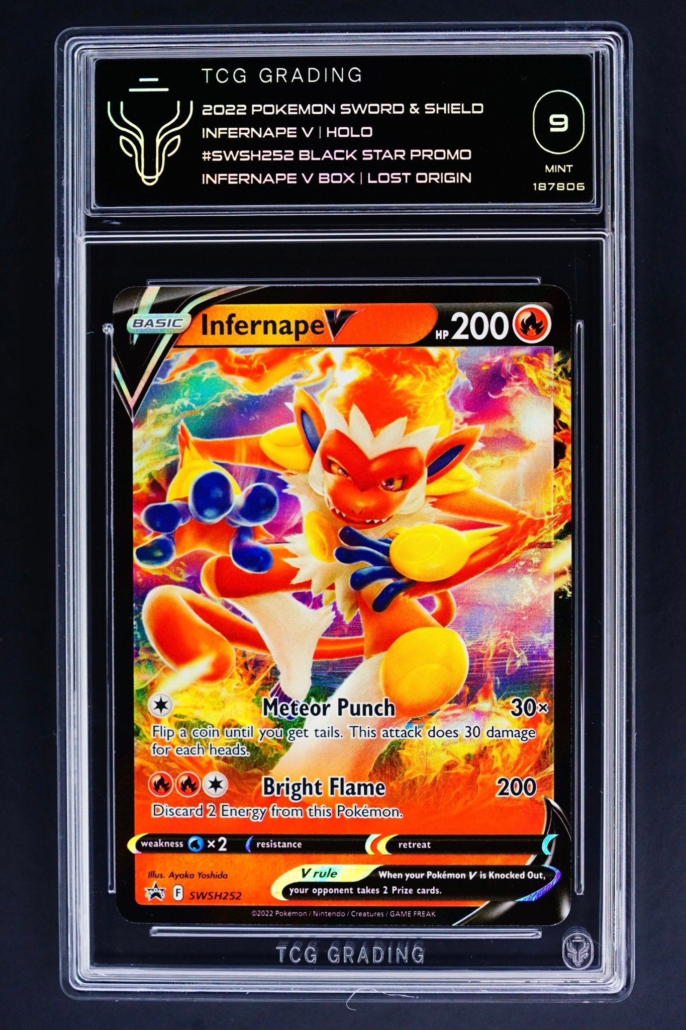 Pokemon Card: Infernape V Holo Swsh252 Promo Card TCG 9 - THE CARD SPOT PTY LTD.GradedPokémon