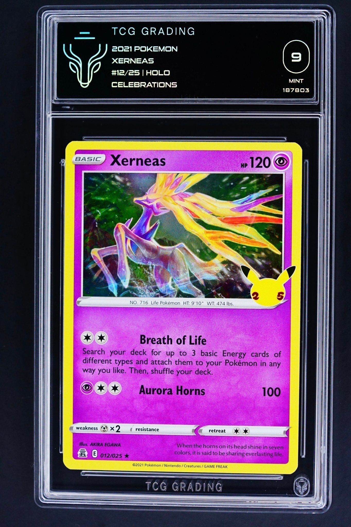 Pokemon Card: Xerneas Holo 12/25 Celebrations TCG 9 - THE CARD SPOT PTY LTD.GradedPokémon