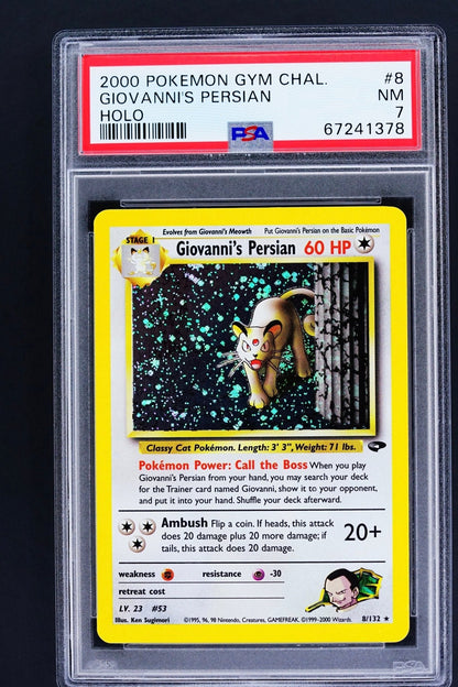 giovanni's persian pokemon card POKEMON TCG: GIOVANNIS PERSIAN HOLO - 8/132