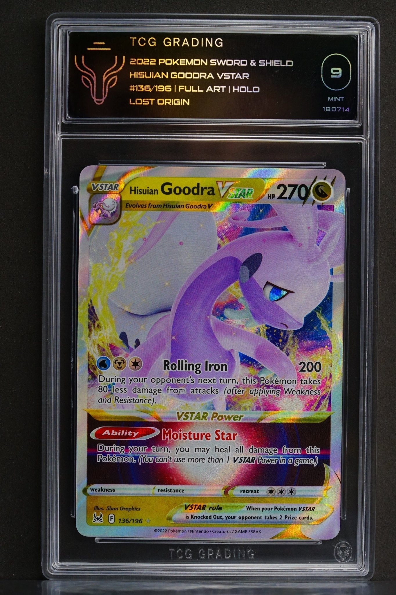 Pokemon TCG: GOODRA 136/196 VSTAR - TCG MINT 9 THE CARD SPOT PTY LTD. Pokemon TCG: GOODRA 136/196 VSTAR - TCG MINT 9 THE CARD SPOT PTY LTD.