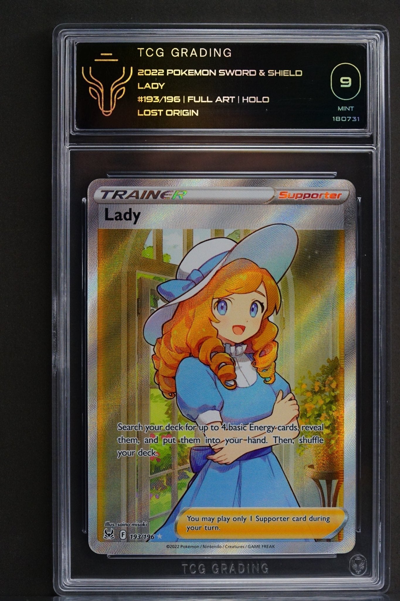 Pokemon TCG: Lady full art TCG 9 Mint - 193/196 - THE CARD SPOT PTY LTD.GradedPokémon