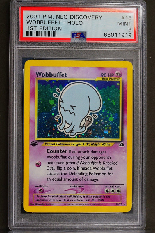POKEMON TCG: Wobbuffet 1st Edition Holo PSA 9 - THE CARD SPOT PTY LTD.