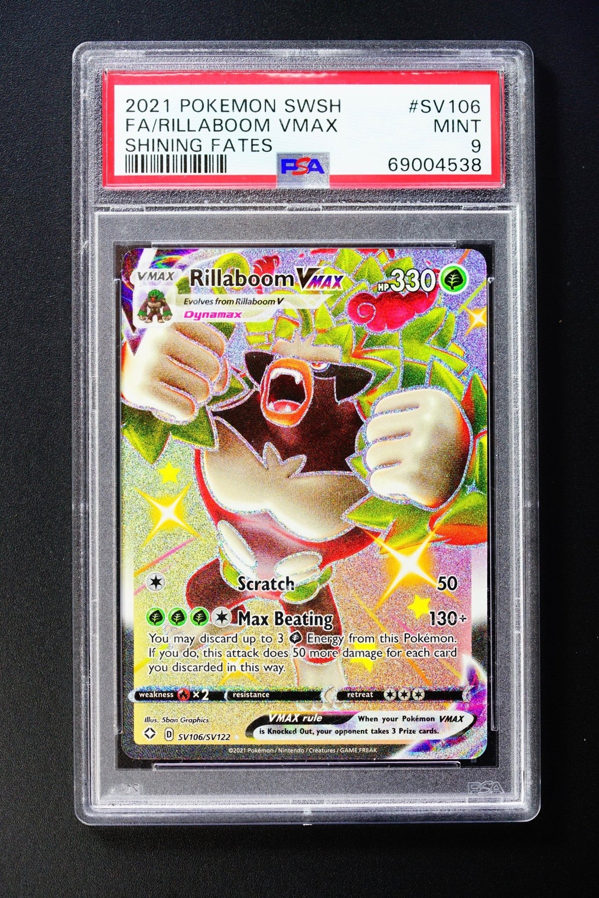 Max Rillaboom Card Rillaboom Vmax PSA 9 SV106/SV122 - Pokemon Card – THE CARD SPOT PTY LTD.
